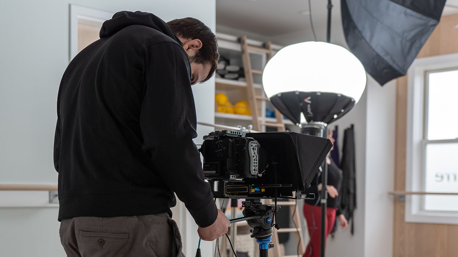 Our Video Production Lead directing a client shoot in Norwalk, CT.